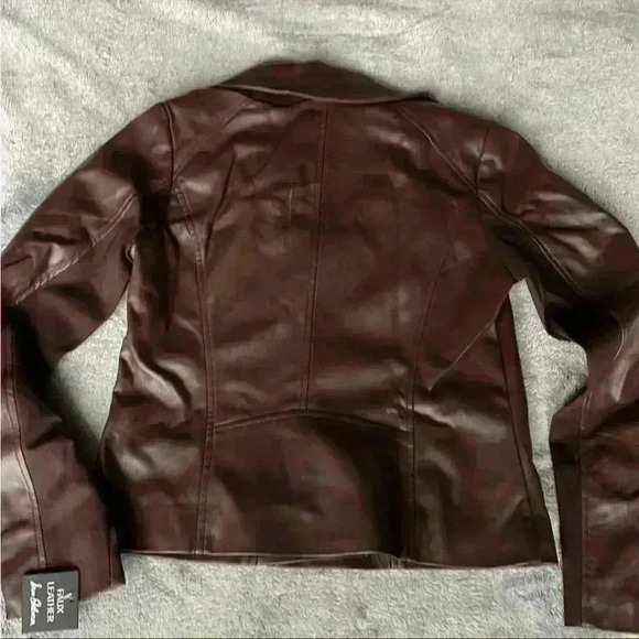 Sam Edelman Faux Leather Moto Jacket in Chocolate Size Small NWT - Picture 12 of 12